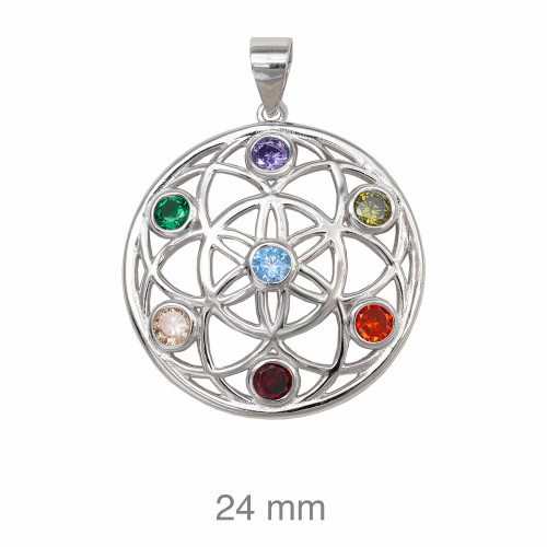 COLGANTE PLATA CHAKRA