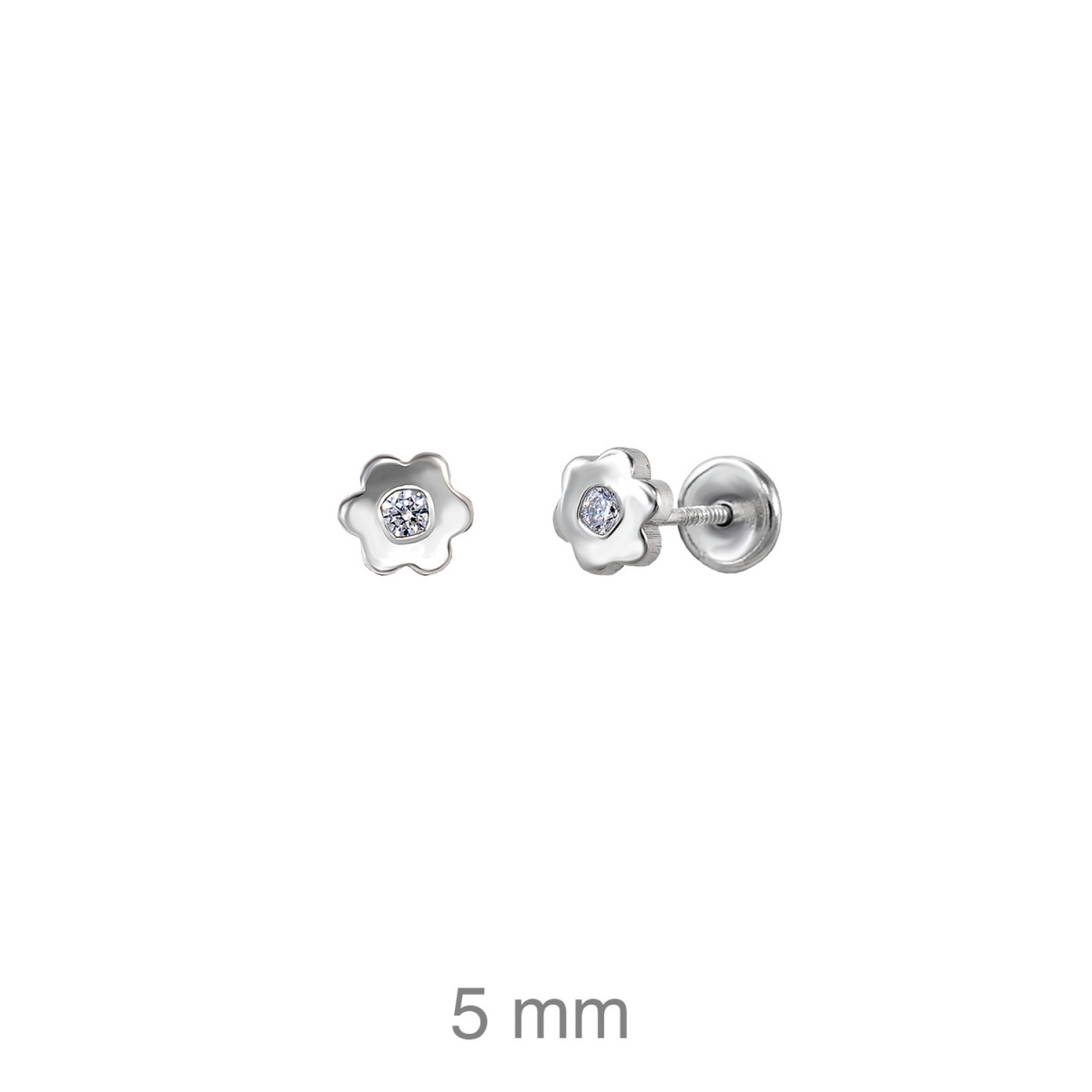 PENDIENTE PLATA R. FLOR ZTA ROSCA