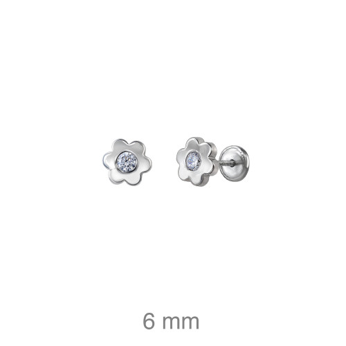 PENDIENTE PLATA R. FLOR ZTA ROSCA