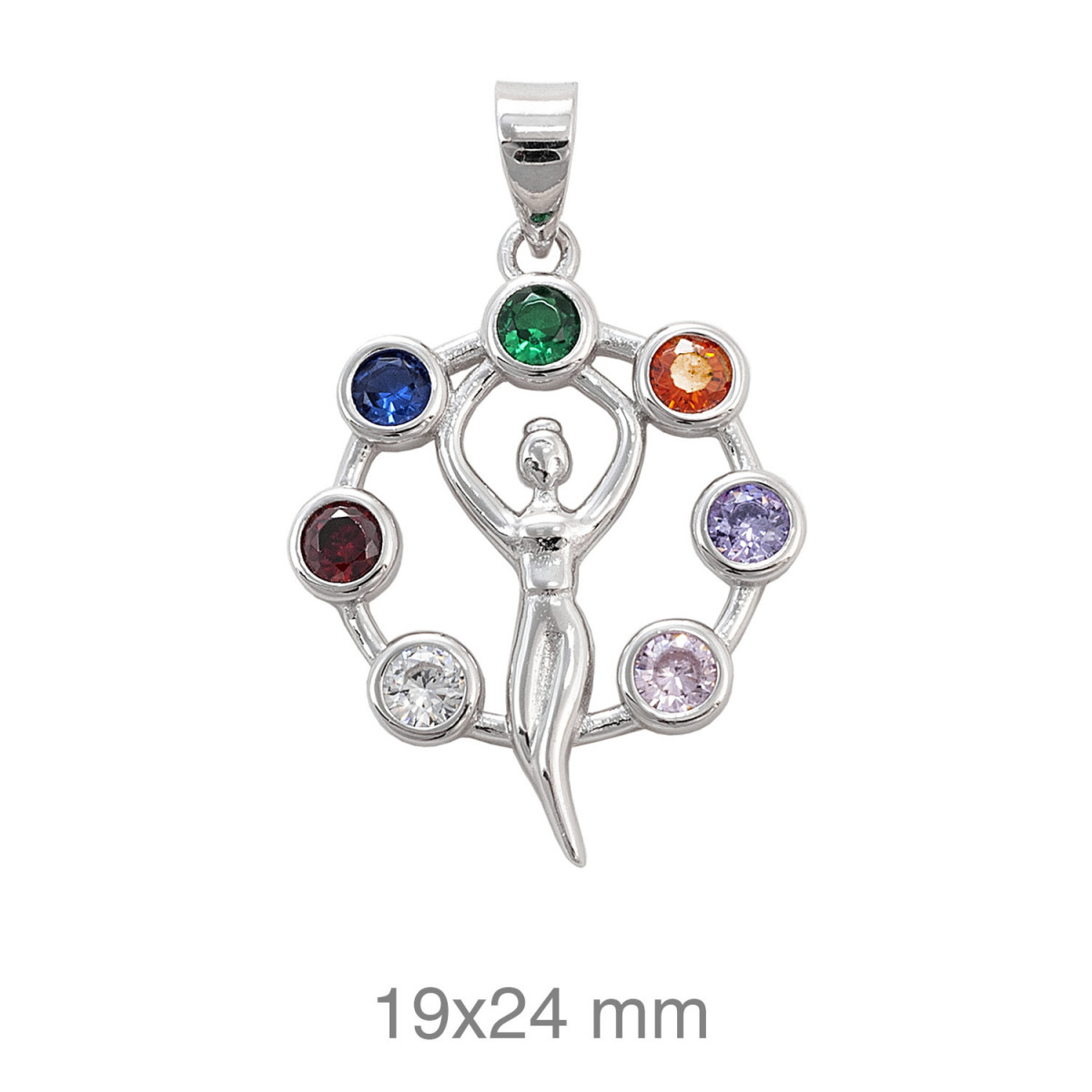 COLGANTE PLATA CHAKRA