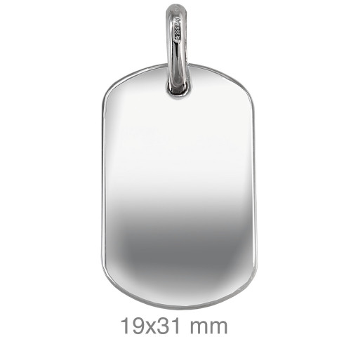 PLACA PLATA LISA