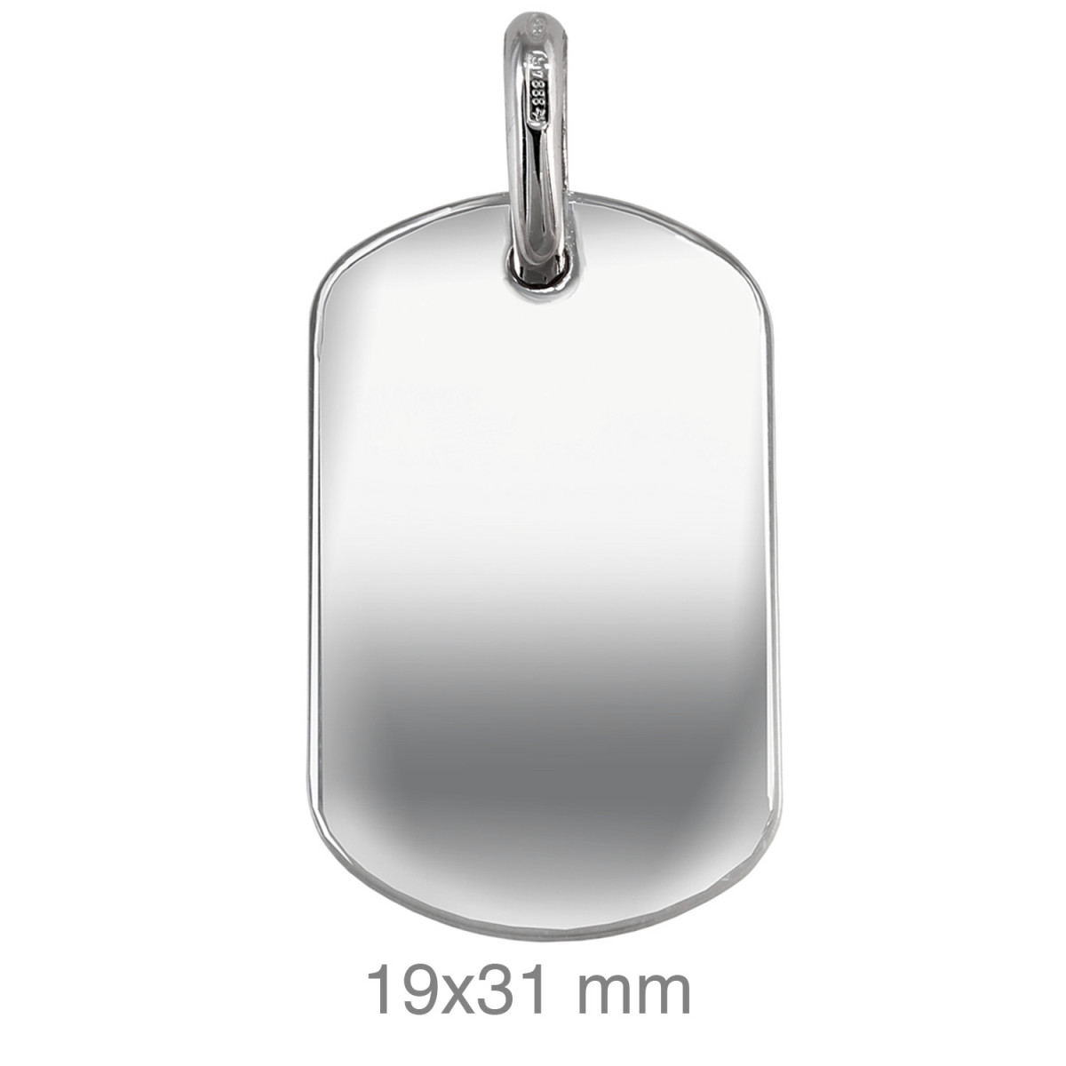 PLACA PLATA LISA