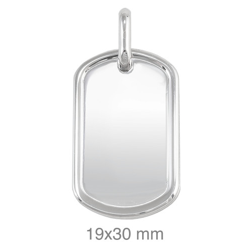 PLACA PLATA BISEL