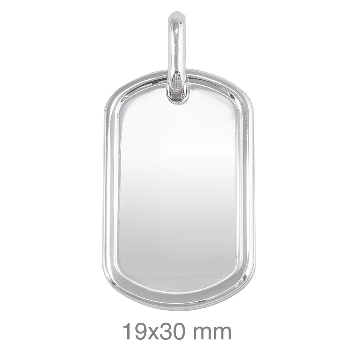 PLACA PLATA BISEL