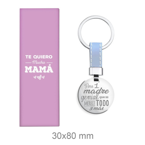 LLAVERO ACERO -PARA 1 MADRE GENIAL...