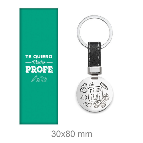 LLAVERO ACERO -MEJOR PROFE