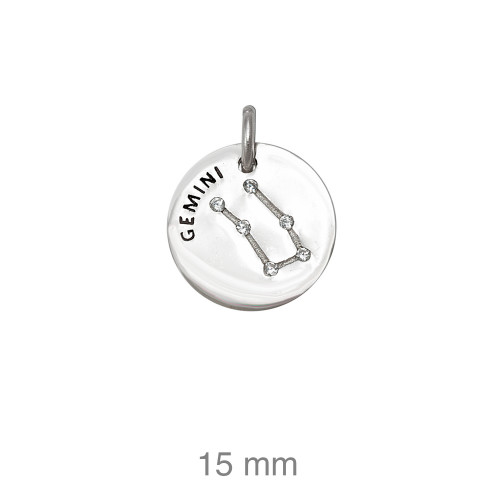 COLGANTE PLATA CONSTELACION GEMINIS