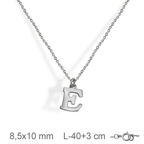 GARGANTILLA PLATA LETRA E