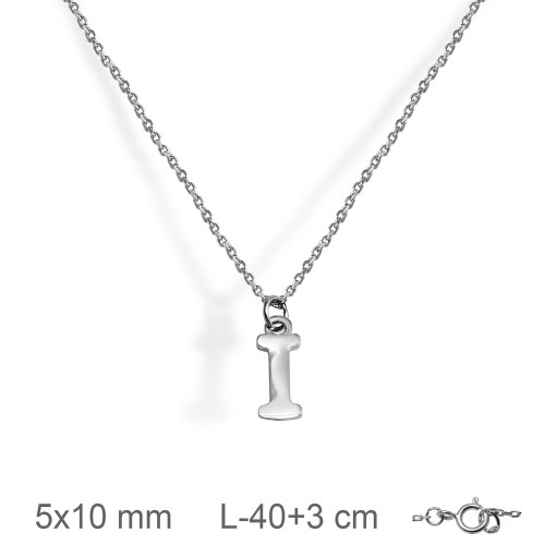 GARGANTILLA PLATA LETRA I