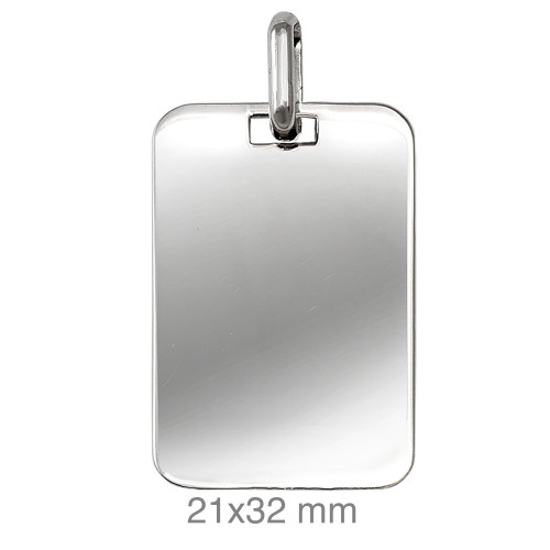 PLACA PLATA LISA