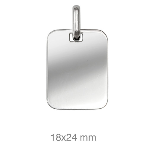 PLACA PLATA LISA