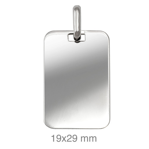PLACA PLATA LISA