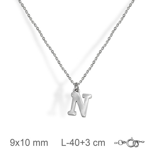 GARGANTILLA PLATA LETRA N