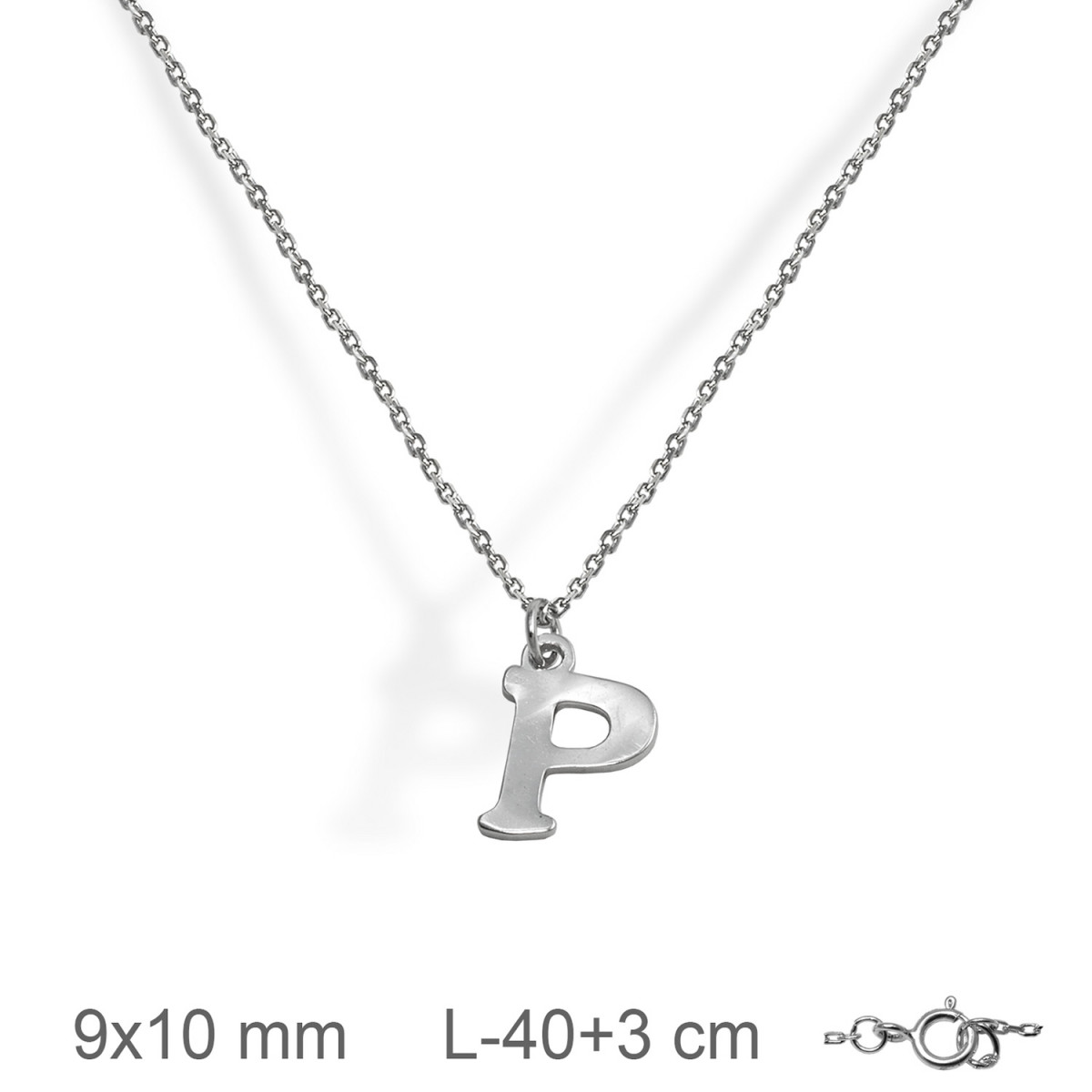GARGANTILLA PLATA LETRA P