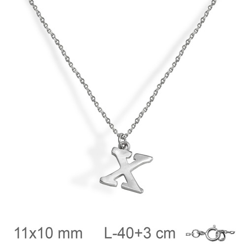 GARGANTILLA PLATA LETRA X
