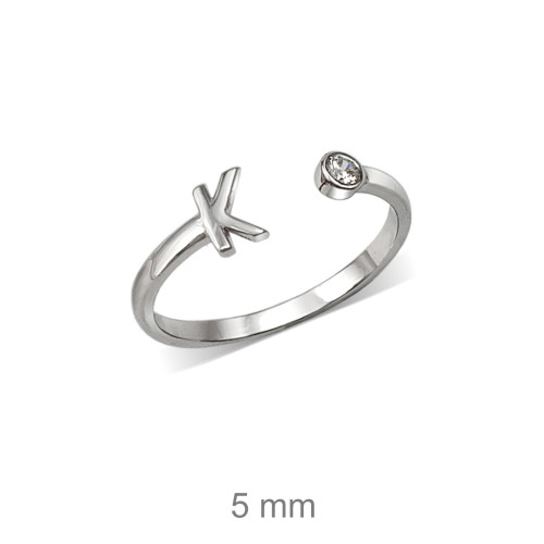 SORTIJA PLATA INICIAL K ZTA