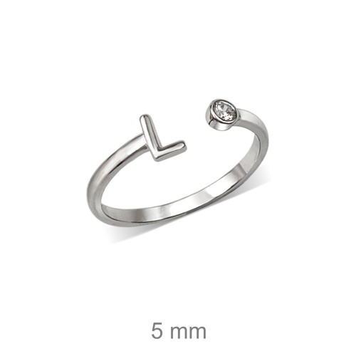 SORTIJA PLATA INICIAL L ZTA
