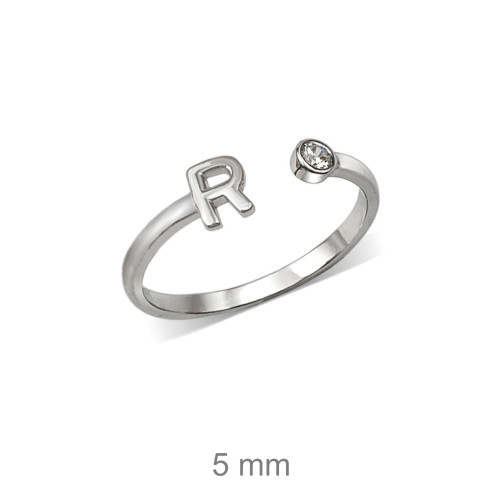 SORTIJA PLATA INICIAL R ZTA