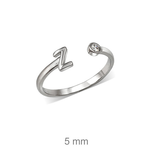 SORTIJA PLATA INICIAL Z ZTA