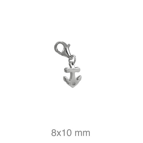 COLGANTE PLATA CHARM ANCLA ZTA