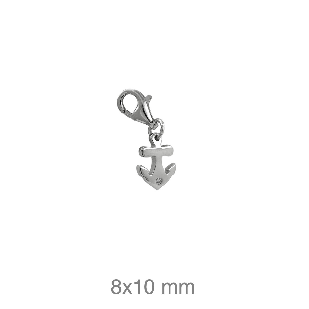 COLGANTE PLATA CHARM ANCLA ZTA