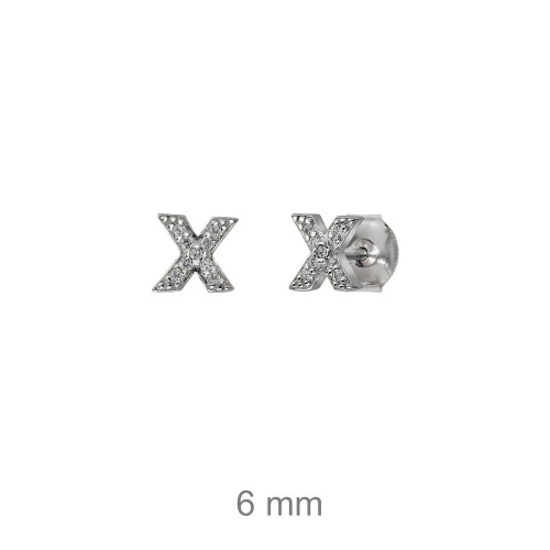 PENDIENTES PLATA LETRA X ZTAS