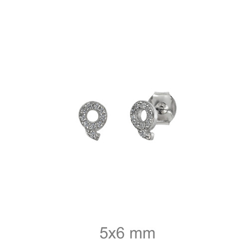 PENDIENTES PLATA LETRA Q ZTAS