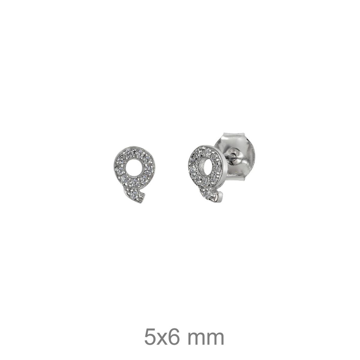 PENDIENTES PLATA LETRA Q ZTAS