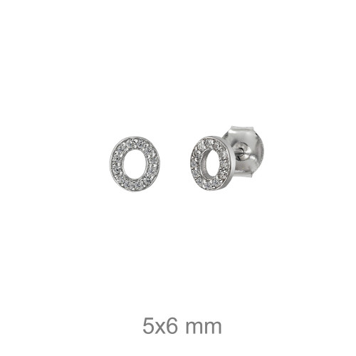 PENDIENTES PLATA LETRA O ZTAS