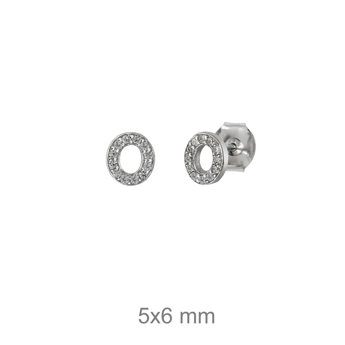 PENDIENTES PLATA LETRA O ZTAS