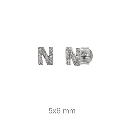 PENDIENTES PLATA LETRA N ZTAS