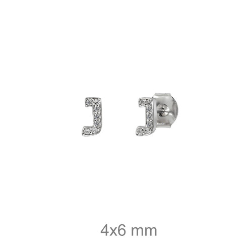 PENDIENTES PLATA LETRA J ZTAS