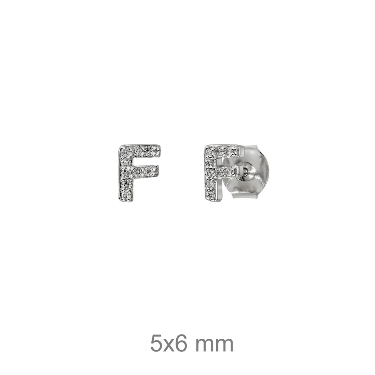 PENDIENTES PLATA LETRA F ZTAS