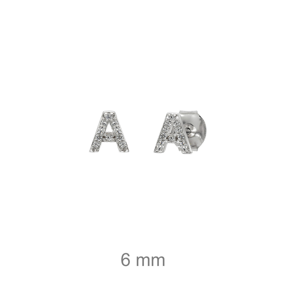 PENDIENTES PLATA LETRA A ZTAS