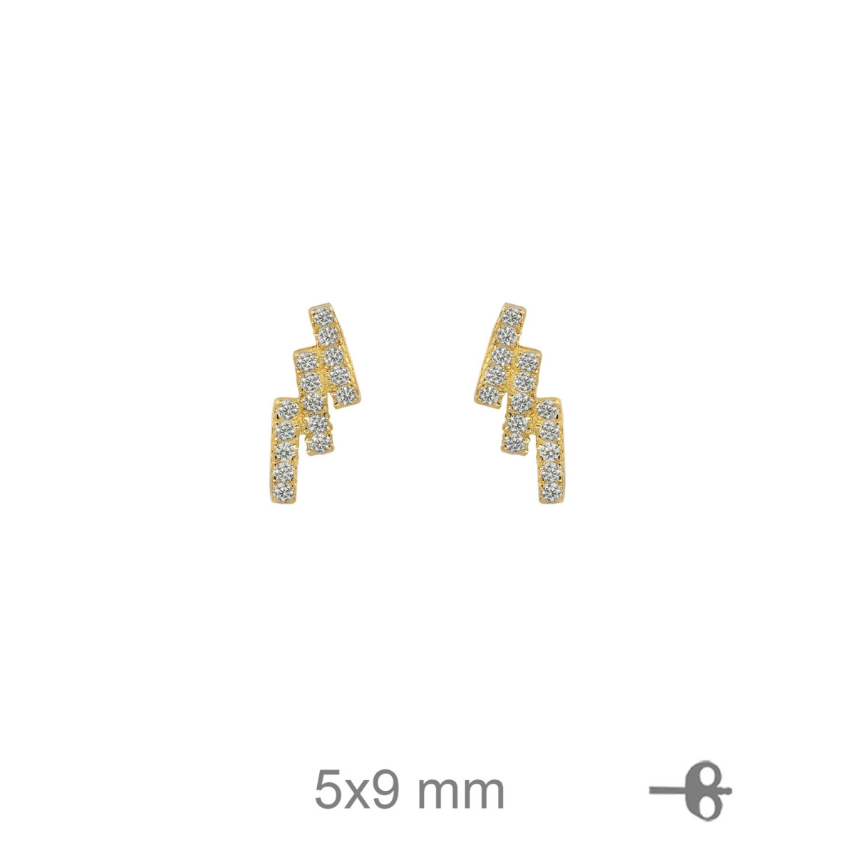 PENDIENTES PLATA B.ORO+e CIRCONITAS