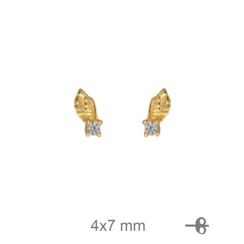 PENDIENTES PLATA B.ORO ALA CIRCONITA