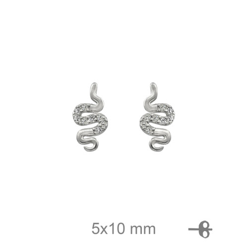 PENDIENTES PLATA SERPIENTE ZTAS