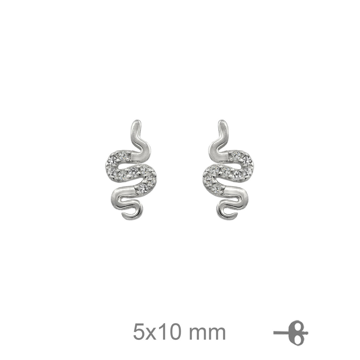 PENDIENTES PLATA SERPIENTE ZTAS