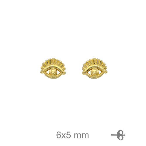 PENDIENTES PLATA B.ORO+e OJO