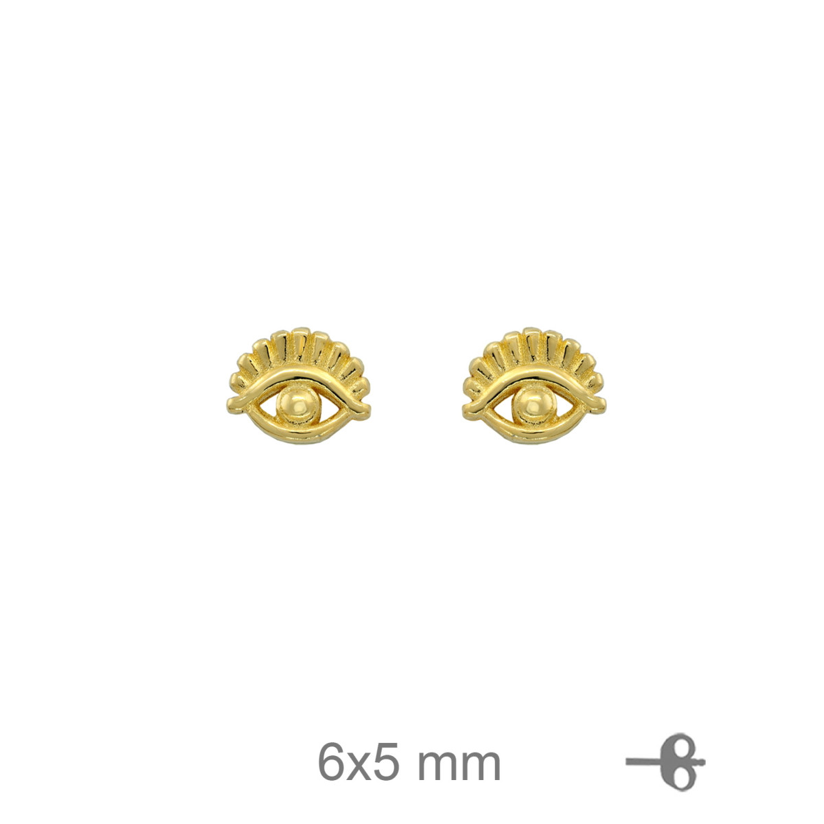 PENDIENTES PLATA B.ORO+e OJO
