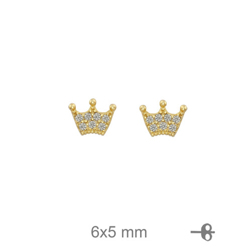 PENDIENTES PLATA B.ORO+e CORONA ZTAS