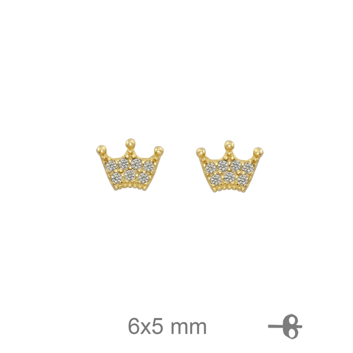 PENDIENTES PLATA B.ORO+e CORONA ZTAS