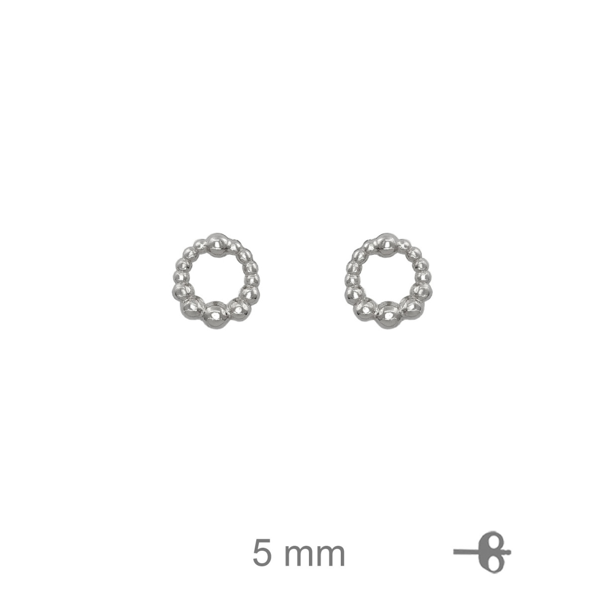 PENDIENTE PLATA CIRCULO LISO