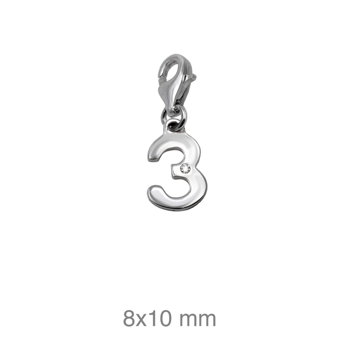 COLGANTE PLATA CHARM Nº 3
