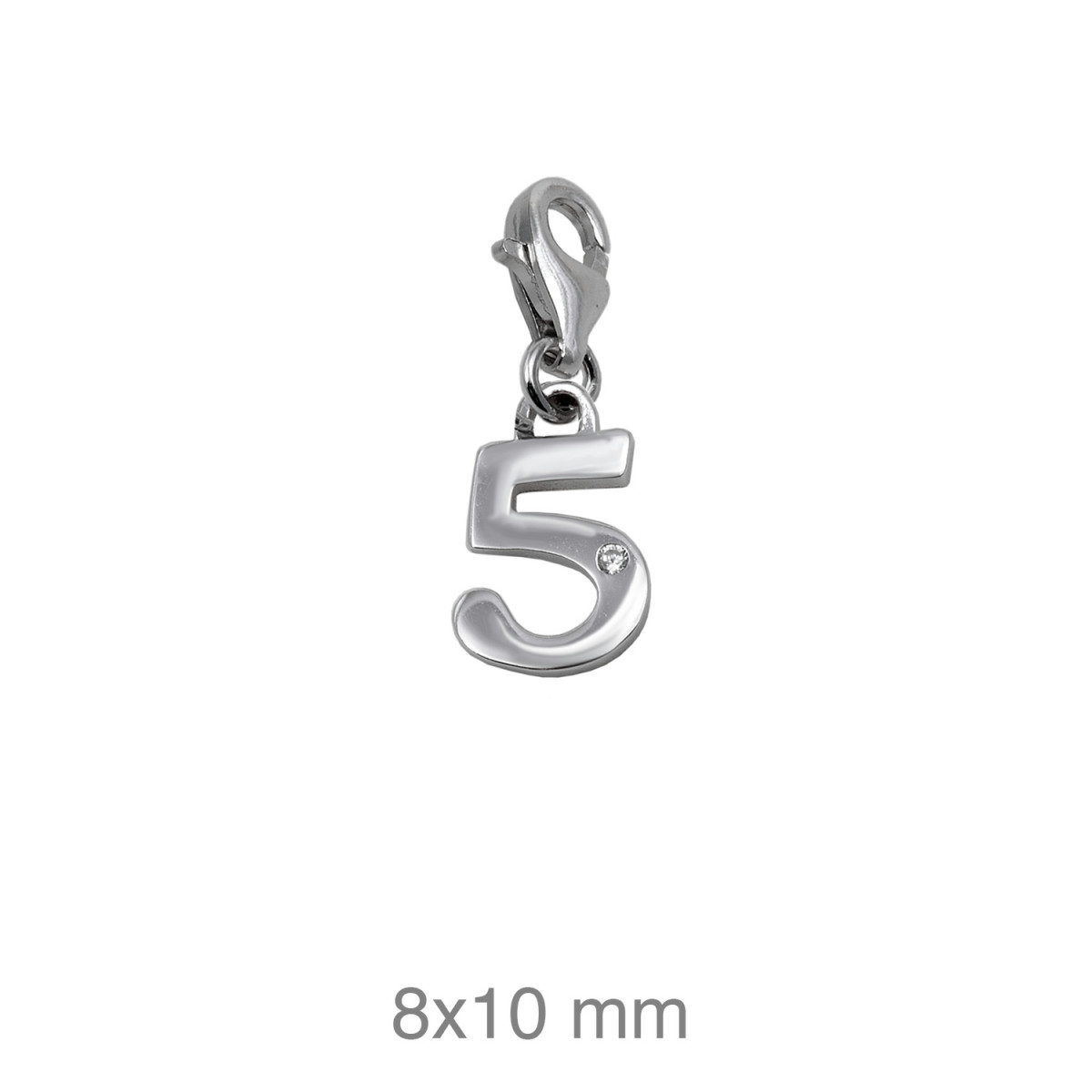 COLGANTE PLATA CHARM Nº 5