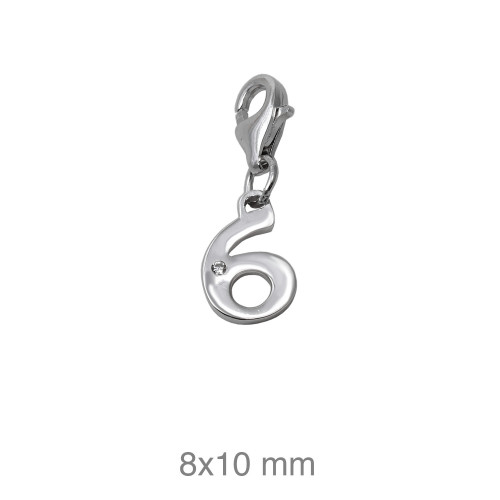 COLGANTE PLATA CHARM Nº 6