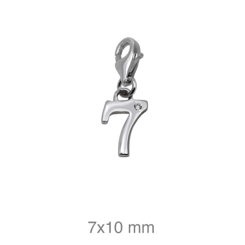 COLGANTE PLATA CHARM Nº 7