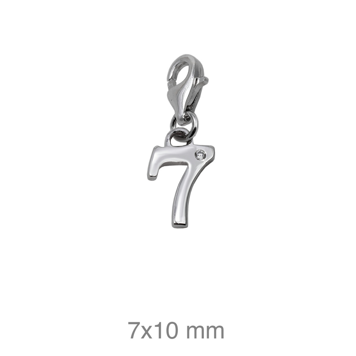 COLGANTE PLATA CHARM Nº 7