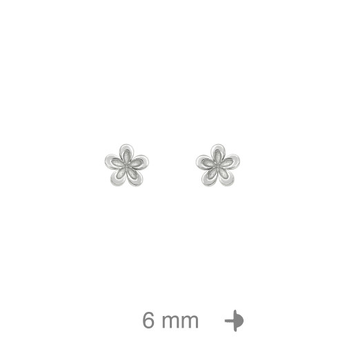 PENDIENTES PLATA FLOR ROSCA