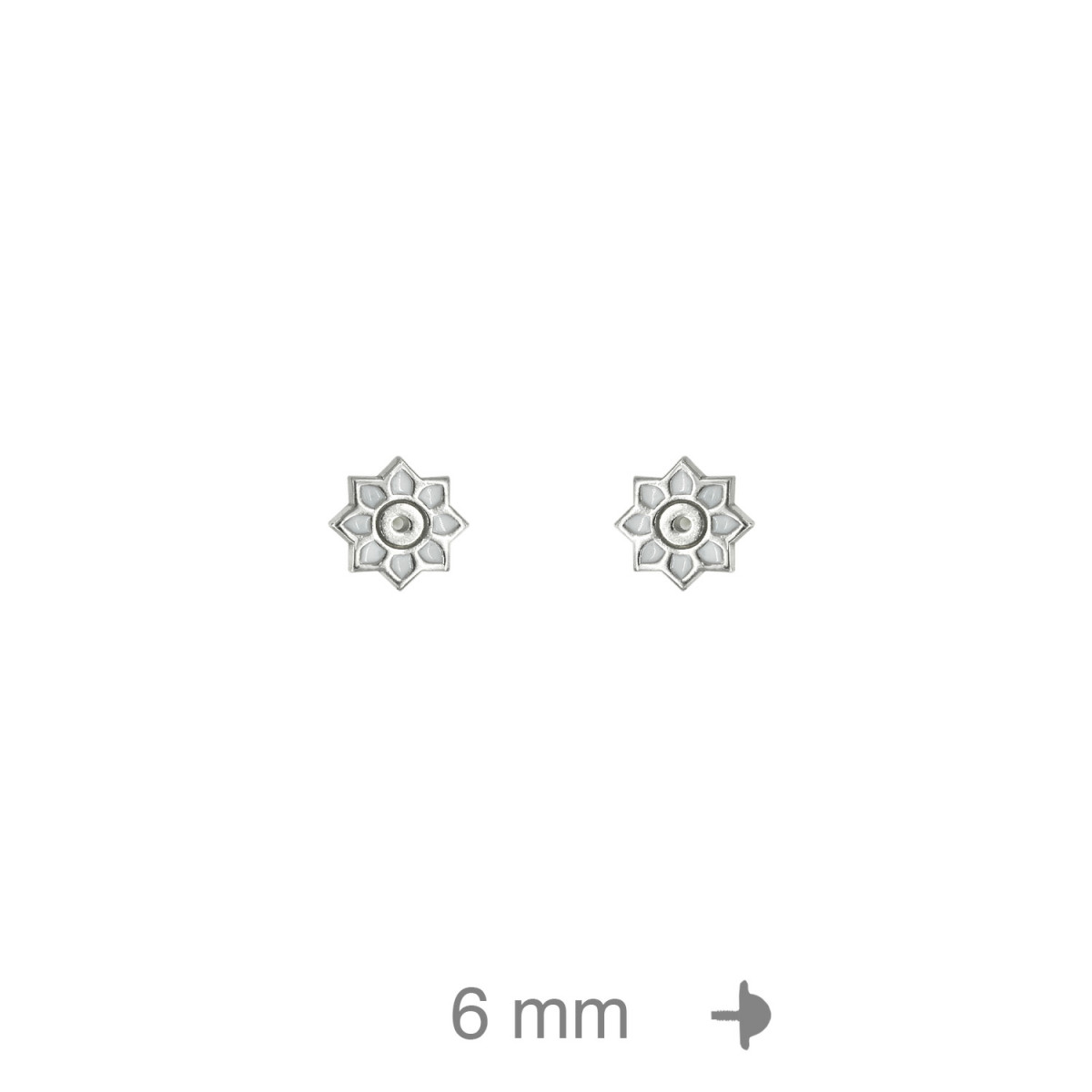 PENDIENTE PLATA FLOR ROSCA